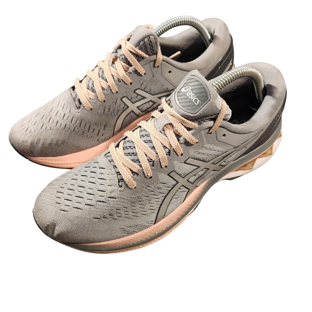 Asics Gel Kayano 27 Shoes‎ Womens Size 10 Gray Pink Running Sneakers FlyteFoam